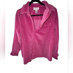 Vintage Mainstreet Blues Magenta Corduroy Shacket